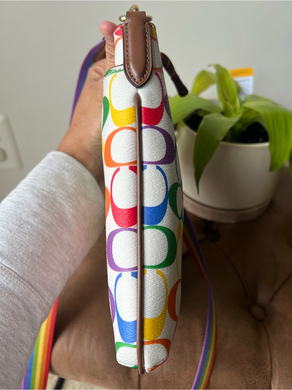 Coach Jes Slim Rainbow Crossbody Bag NWOT - Picture 9 of 11